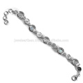 Schöne Regenbogen Mondstein Edelstein 925 Sterling Silber Armband Schmuck